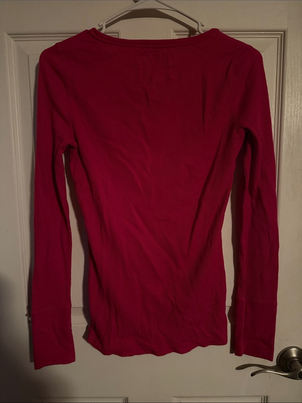 Vintage Y2K Aeropostale Hot Pink "Aero" Long Sleeve Thermal Top - Picture 5 of 5